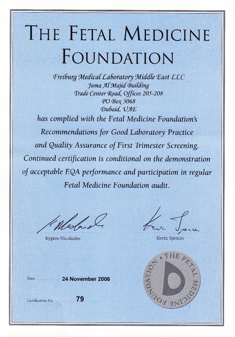 Fetal Medicine Foundation Certification