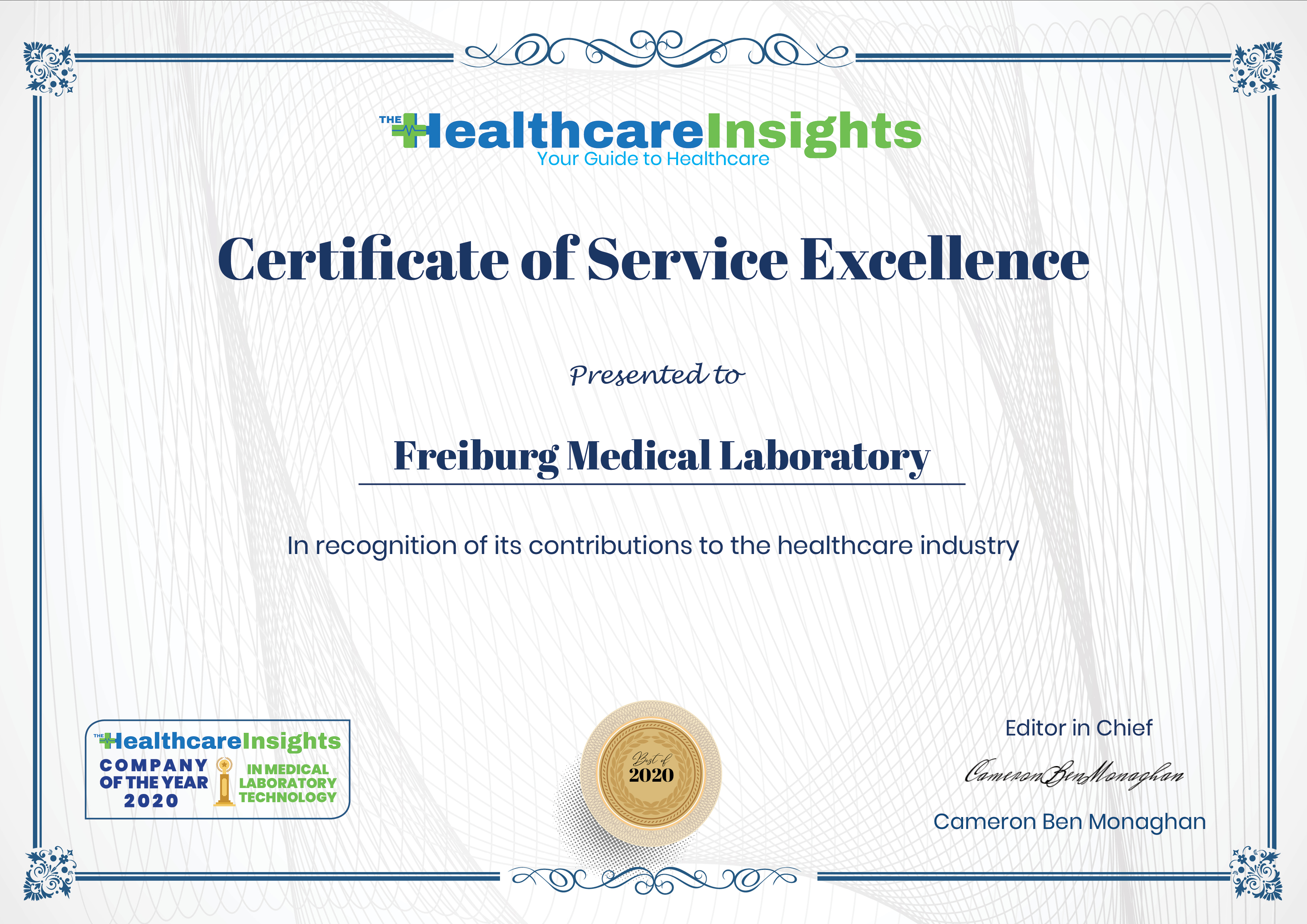 Healthcare Insight company of the year 2020
